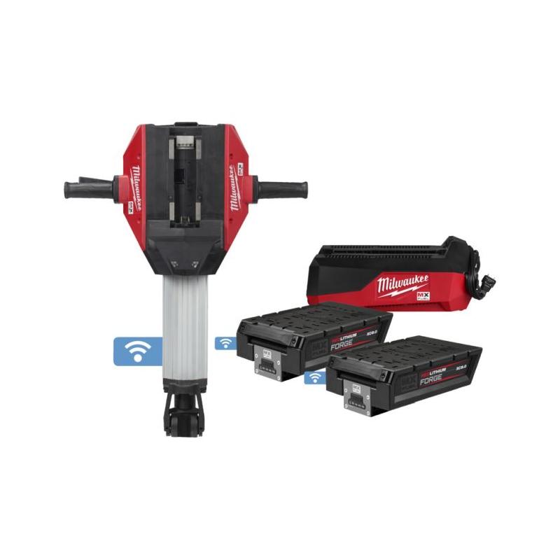 MXF DH2528H-802 - Młot wyburzeniowy w klasie 25 kg 64J HEX 28mm 8.0Ah MXFUEL™ ONE-KEY™ z 2 akumulatorami i ładowarką, 4933499993