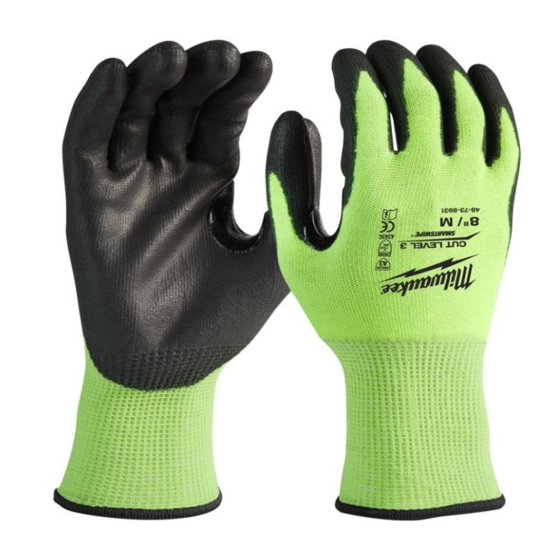 4932492921 - Rękawice odporne na przecięcia o podwyższonej widzialności, poziom ochrony 3/C, rozmiar XL/10 (12 par)