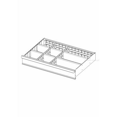 2930.C3 - zestaw 8 przegródek do szuflad 125 mm
