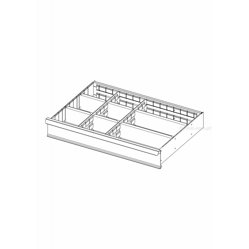 2930.C3 - zestaw 8 przegródek do szuflad 125 mm