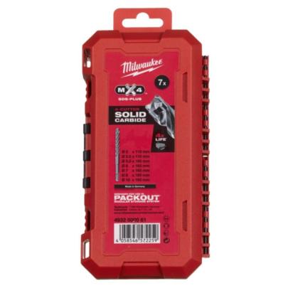 4932500061 - Zestaw wierteł udarowych do betonu SDS-Plus MX4, 4-ostrzowe, 5 - 10 mm (7 szt.)