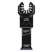 48851251 - Brzeszczot bimetalowy do Multitoola z powłoką tytanową do cięcia miękkich metali i PVC, 28 mm (1 szt.)