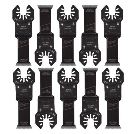 48851259 - Brzeszczot bimetalowy do Multitoola z powłoką tytanową do cięcia miękkich metali i PVC, 28 mm (3 szt.)