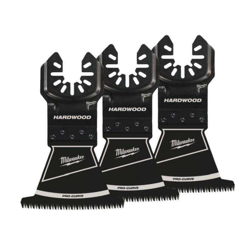 48851153 - Ostrze precyzyjne PRO-CURVE™ do Multitoola do cięcia wgłębnego twardego drewna i PVC, 3C, 64 mm (3 szt.)