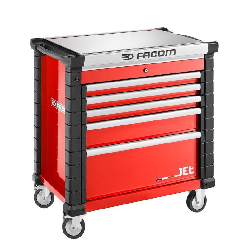 FACOM JET.CRT5M4A - Mobile workstation JET, 5 drawers, 4 modules per drawer, red ✔