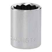 J.16T - Nasadka 3/8" 12-kątna, krótka, metryczna, 16 mm