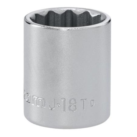 J.18T - Nasadka 3/8" 12-kątna, krótka, metryczna, 18 mm