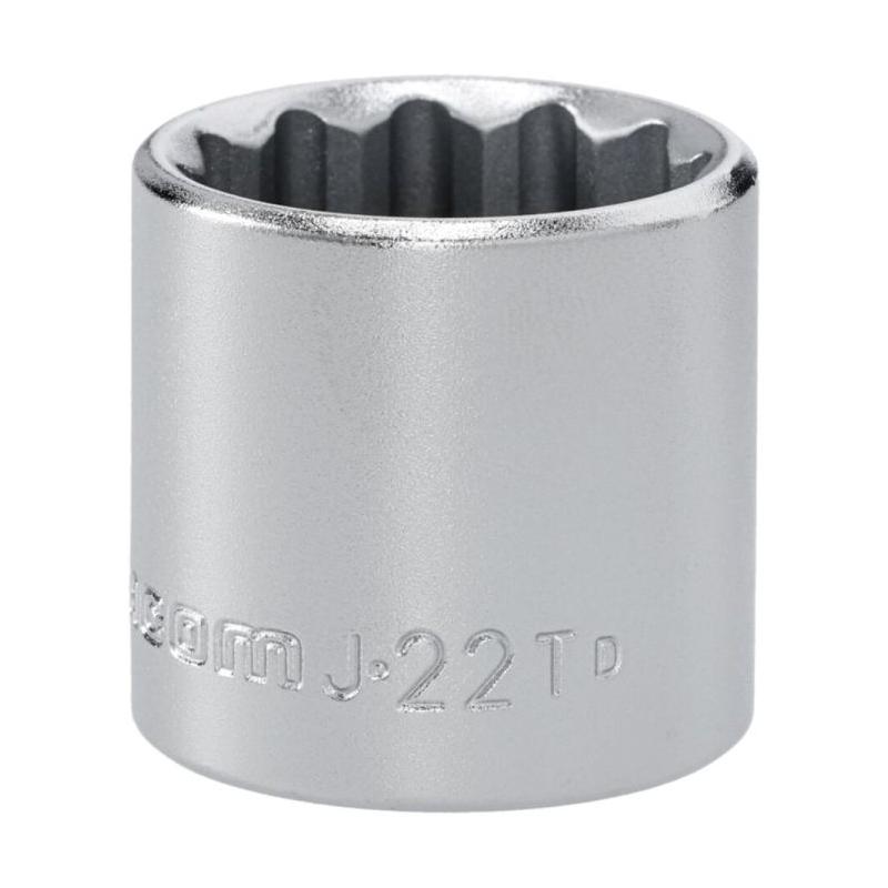 J.22T - Nasadka 3/8" 12-kątna, krótka, metryczna, 22 mm
