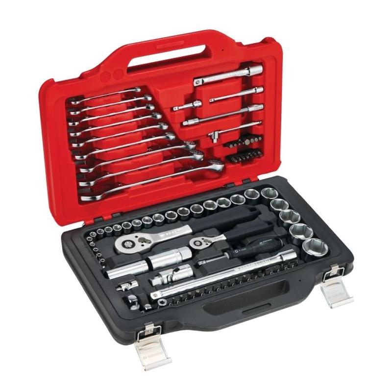 RSL.151-EPW82PB - Zestaw nasadek 1/4" i 1/2" 6-kątnych, 4 - 32 mm, z grzechotką i akcesoriami (82 szt.)