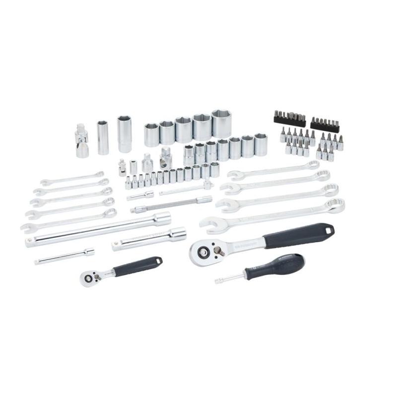 RSL.151-EPW82PB - Zestaw nasadek 1/4" i 1/2" 6-kątnych, 4 - 32 mm, z grzechotką i akcesoriami (82 szt.)