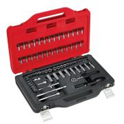 FACOM RL.151-EP72PB - 1/4" socket set 6-point, 12-point, Torx, 4-14 mm, 3/16"-9/16", E4-E10, with ratchet and accessories (72 pc
