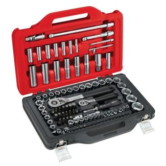 FACOM RSL.151-EP100PB - 1/4" & 1/2" socket set 6-point and Torx, 4-32 mm, E6-E24, with ratchet and accessories ✔