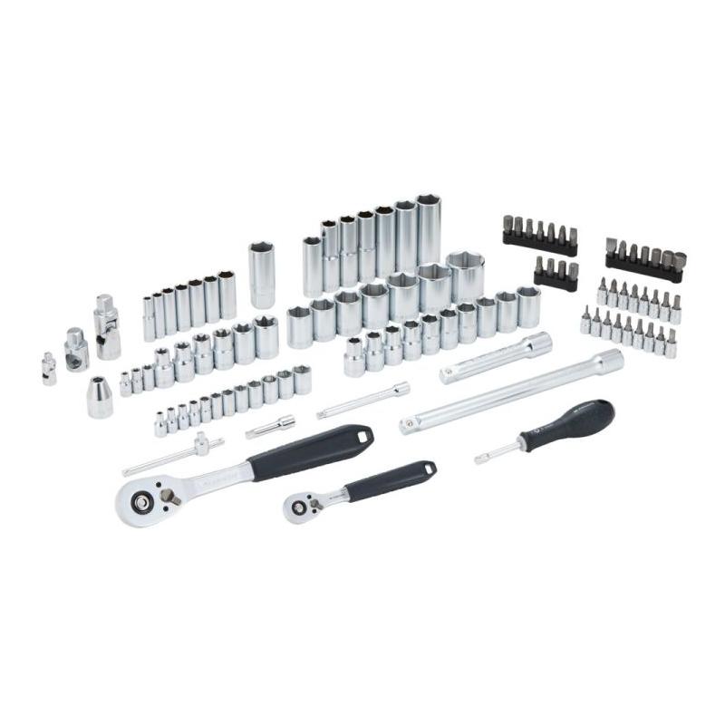 RSL.151-EP100PB - Zestaw nasadek 1/4" i 1/2" 6-kątnych i Torx, 4 - 32 mm, E6 - E24, z grzechotką i akcesoriami (100 szt.)