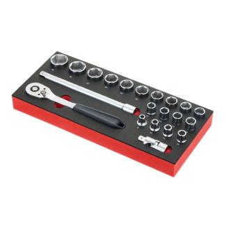 FACOM MODM.SL151-21 - 1/2" socket and accessories module, 8 - 32 mm (21 pcs), foam insert ✔
