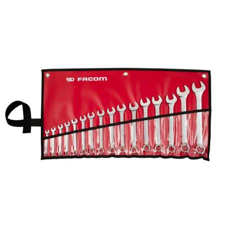 40B.JV16PB - Set of 16 Slim combination wrenches, 6 - 24 mm