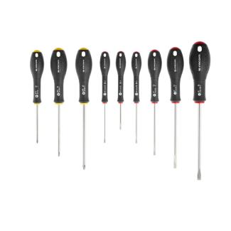 BTPJ9PB - Set of 9 Ergotwist® screwdrivers for slotted and Phillips® screws, 2.5 - 8 mm, PH0 - PH2