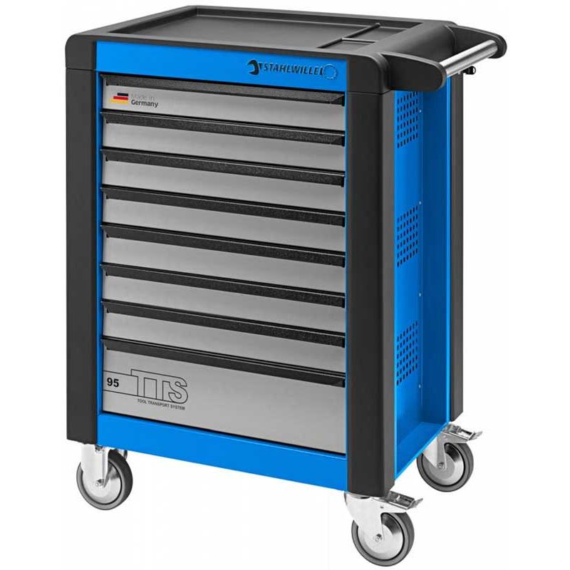 95/8 B - Wózek warsztatowy TTS95, 8 szuflad, 3 moduły na szufladę, niebieski, 81200022