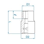 437520M - Nasadka 1/2" do śrub Torx®, E20
