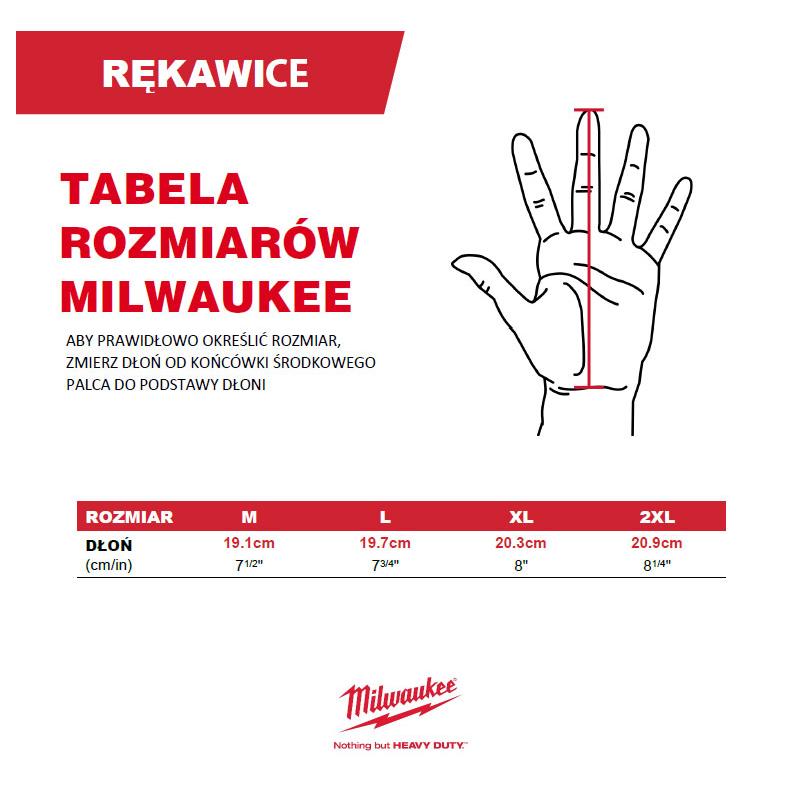 MILWAUKEE - 4932480509 - Cut-resistant 2/B gloves with high levels of manipulation, size XL/10 (12 pairs)