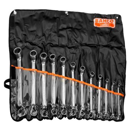 2M/12T - Zestaw 12 kluczy oczkowych odsadzonych, 6x7 - 30x32 mm