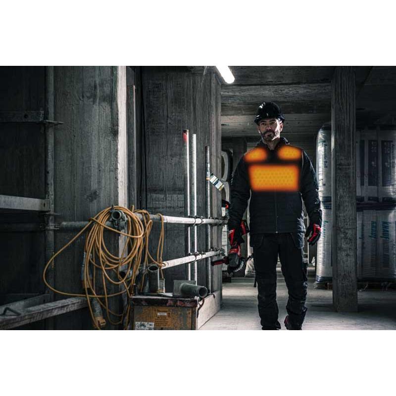 M12 HPJBL3-0 (XXL) - Kurtka podgrzewana męska pikowana HEXON, czarna, M12™ Li-ion 12 V, rozmiar XXL, 4932493841