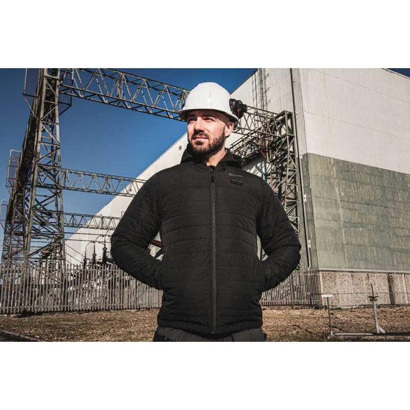 M12 HPJBL3-0 (XXL) - Kurtka podgrzewana męska pikowana HEXON, czarna, M12™ Li-ion 12 V, rozmiar XXL, 4932493841