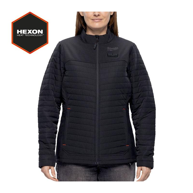 M12 HPJLBL3-0 (XXL) - Kurtka podgrzewana damska pikowana HEXON, czarna, M12™ Li-ion 12 V, rozmiar XXL, 4932493851