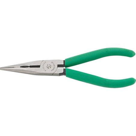 6730 3 160 - Szczypce półokrągłe, z ostrzem tnącym, proste, szczęki polerowane, 160 mm