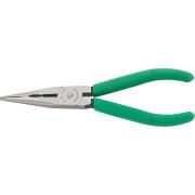 6730 3 160 - Szczypce półokrągłe, z ostrzem tnącym, proste, szczęki polerowane, 160 mm