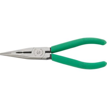 6730 3 160 - Szczypce półokrągłe, z ostrzem tnącym, proste, szczęki polerowane, 160 mm