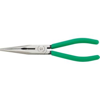 6730 3 200 - Szczypce półokrągłe, z ostrzem tnącym, proste, szczęki polerowane, 200 mm