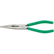 6730 3 200 - Szczypce półokrągłe, z ostrzem tnącym, proste, szczęki polerowane, 200 mm