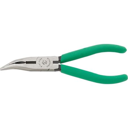 6530 6 160 - Szczypce półokrągłe, z ostrzem tnącym, odgięte 45°, szczęki polerowane, 160 mm