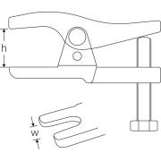 11702 - Uniwersalny ściągacz do przegubów kulowych, 50 - 80 mm, 71070002