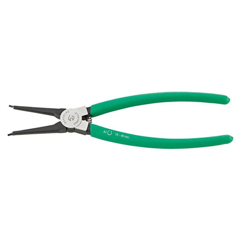 6545 6 102 - Szczypce do pierścieni osadczych zewnętrznych, proste, szczęki polerowane, 19 - 60 mm