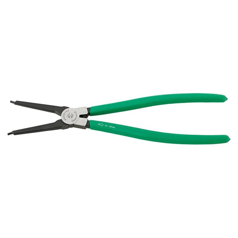 6545 6 104 - Szczypce do pierścieni osadczych zewnętrznych, proste, szczęki polerowane, 85 - 140 mm