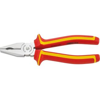 6700 4 180 VDE - Szczypce uniwersalne izolowane VDE, szczęki chromowane, 180 mm