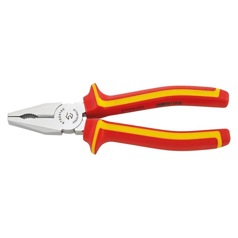 6700 4 180 VDE - Szczypce uniwersalne izolowane VDE, szczęki chromowane, 180 mm