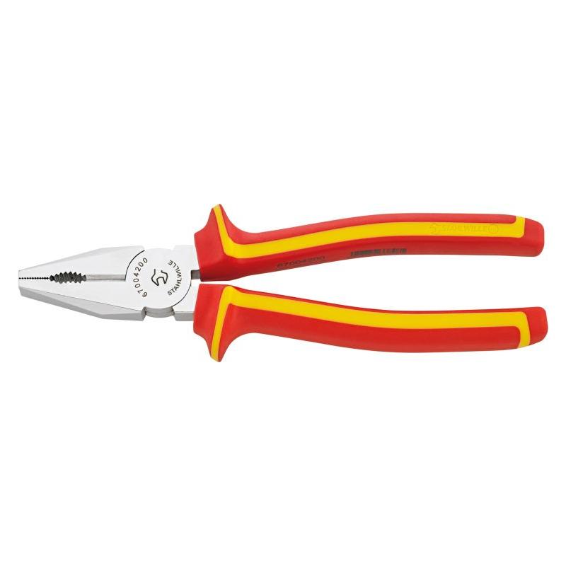 6700 4 200 VDE - Szczypce uniwersalne izolowane VDE, szczęki chromowane, 200 mm