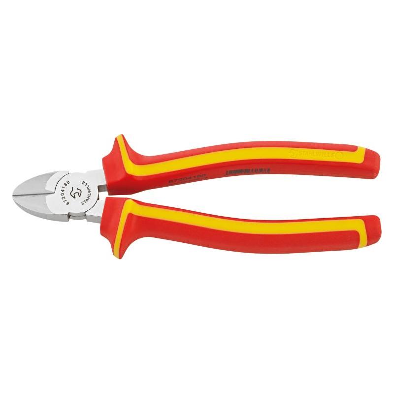 6720 4 180 VDE - Szczypce tnące boczne izolowane VDE, szczęki chromowane, 180 mm