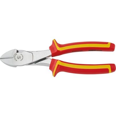 6721 4 180 VDE - Szczypce tnące boczne izolowane VDE, wzmocnione, szczęki chromowane, 180 mm