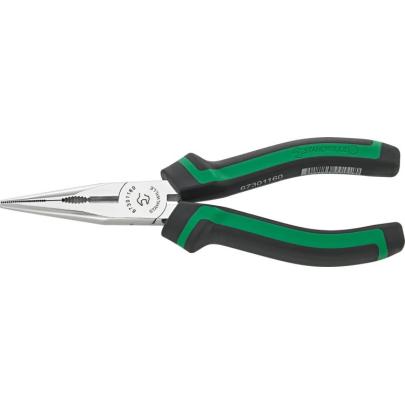 6730 1 160 - Szczypce półokrągłe, z ostrzem tnącym, proste, szczęki chromowane, 160 mm