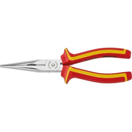 6730 4 200 VDE - Szczypce półokrągłe izolowane VDE, z ostrzem tnącym, proste, szczęki chromowane, 200 mm