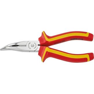 6731 4 160 VDE - Szczypce półokrągłe izolowane VDE, z ostrzem tnącym, odgięte 45°, szczęki chromowane, 160 mm