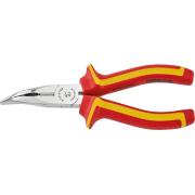 6731 4 160 VDE - Szczypce półokrągłe izolowane VDE, z ostrzem tnącym, odgięte 45°, szczęki chromowane, 160 mm
