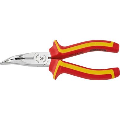 6731 4 160 VDE - Szczypce półokrągłe izolowane VDE, z ostrzem tnącym, odgięte 45°, szczęki chromowane, 160 mm