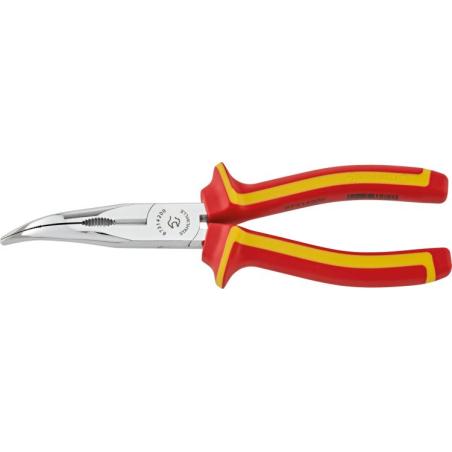 6731 4 200 VDE - Szczypce półokrągłe izolowane VDE, z ostrzem tnącym, odgięte 45°, szczęki chromowane, 200 mm