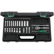 40aD/30/7QR SG - Zestaw nasadek 1/4" 12-kątnych, 5/32" - 9/16", z grzechotką i akcesoriami QR (37 szt.), 96015205