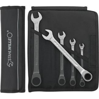 17F/6 - Zestaw kluczy oczkowo-płaskich grzechotkowych, 8 - 19 mm (6 szt.), 96411708