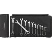 17a/12 - Zestaw kluczy oczkowo-płaskich grzechotkowych odgiętych, 1/4" - 1" (12 szt.), 96411713